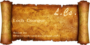 Loch Csongor névjegykártya